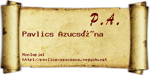 Pavlics Azucséna névjegykártya